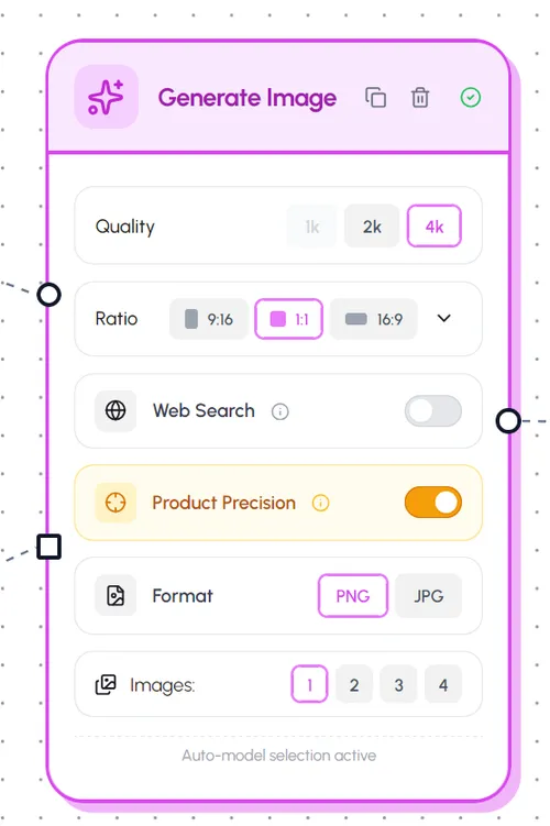 Generating thumbnail options from a video still in the workspace